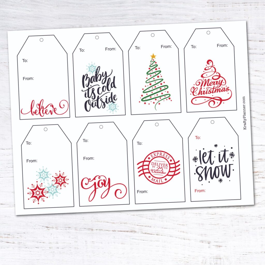 Free Christmas Tag Printables