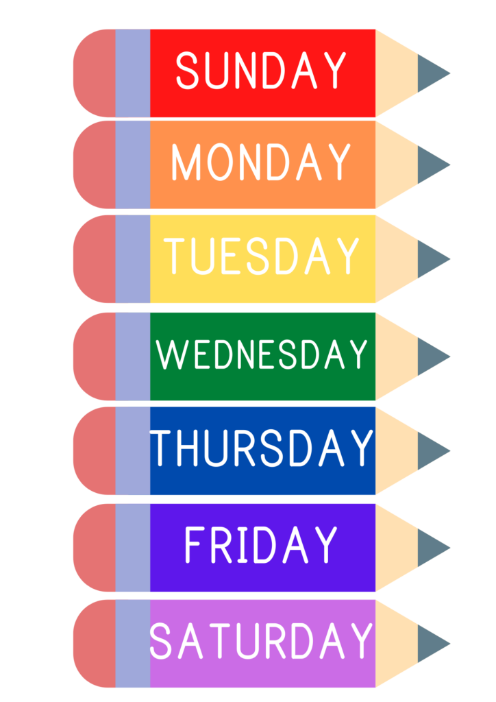 Days Of The Week Activities Days Of The Week Poster Days Of Etsy Preschool Charts Days Of The Week Activities English Activities For Kids