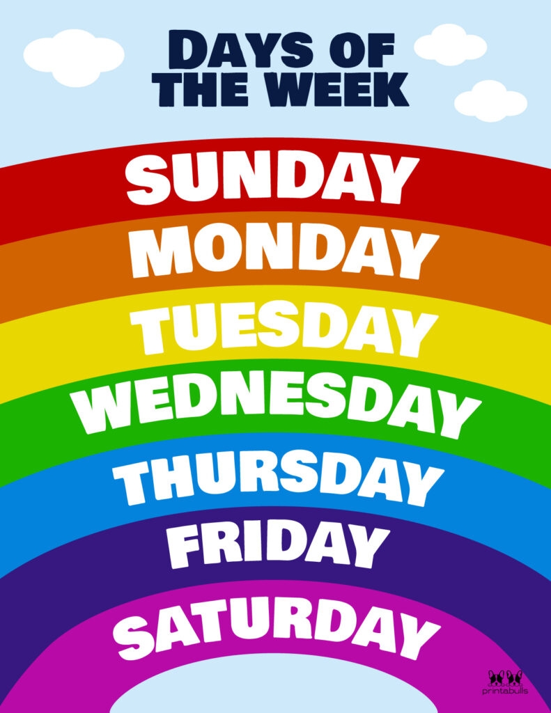 Days Of The Week Worksheets Printables 50 Free Pages Printabulls