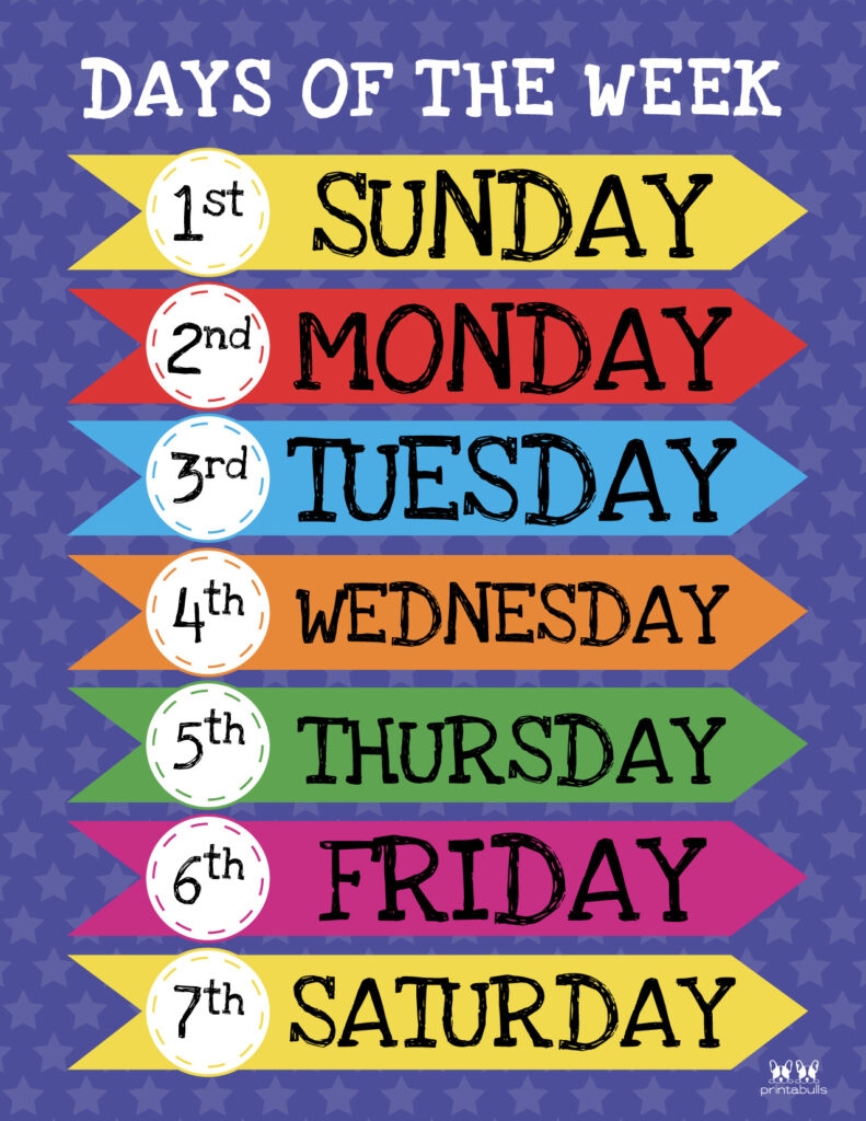 Days Of The Week Worksheets Printables 50 Free Pages Printabulls