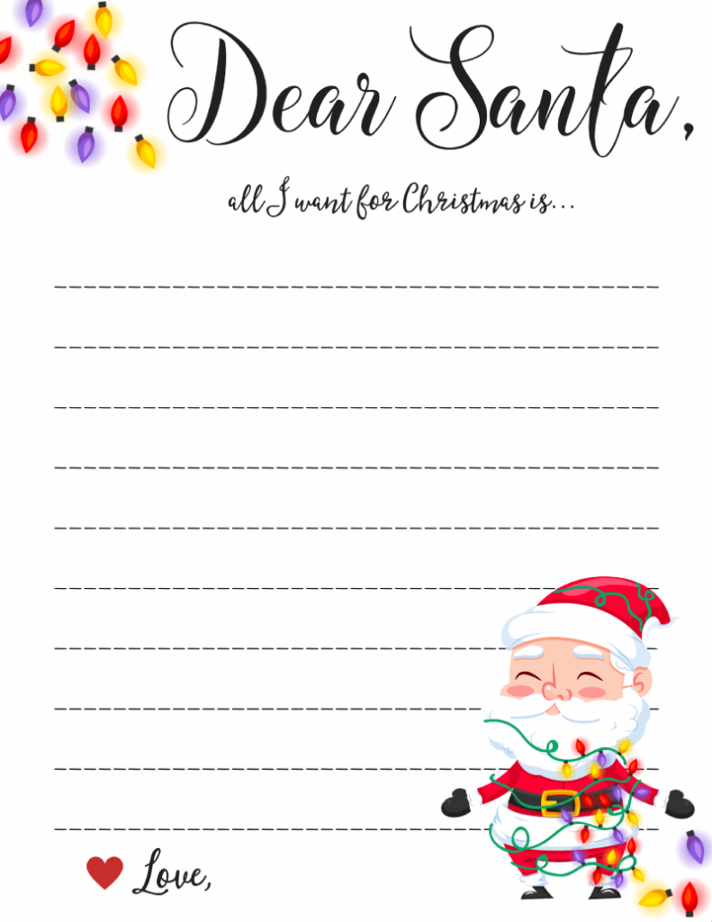 Free Printable Dear Santa Letters