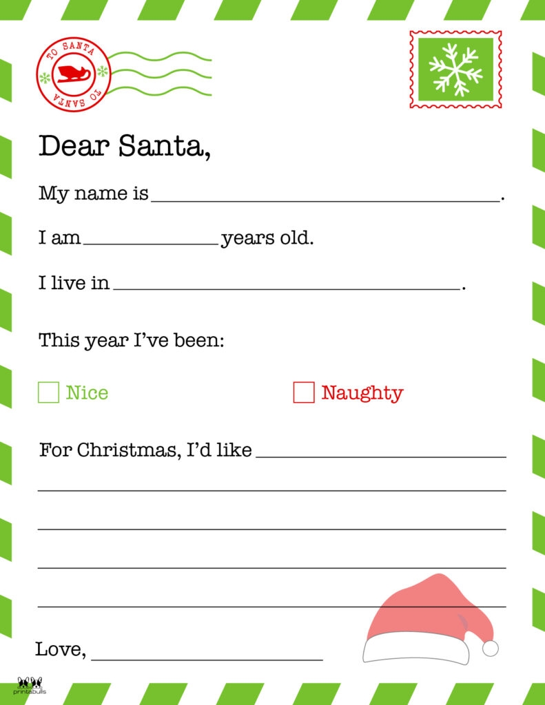 Free Printable Letter To Santa