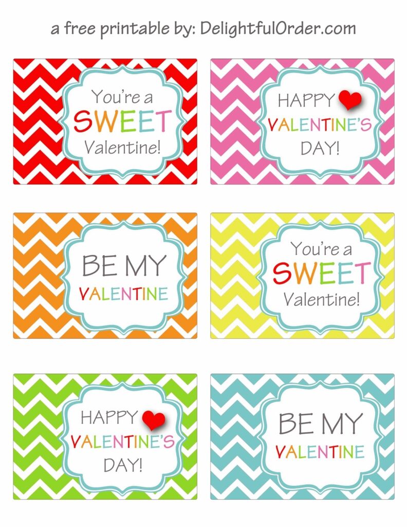 Delightful Order Free Printable Valentine s Day Tags