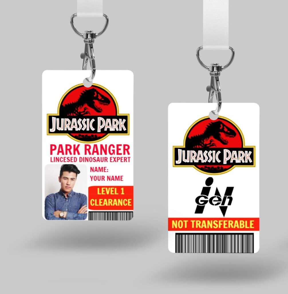 Printable Jurassic Park Id Badge Template Free