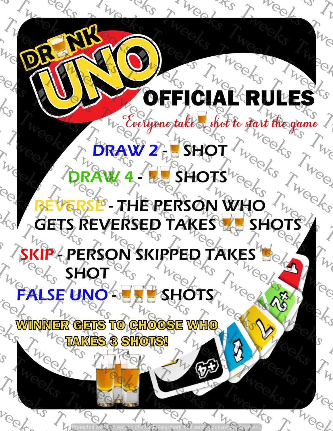 Printable Free Printable Drunk Uno Rules Pdf - Free Printable Templates