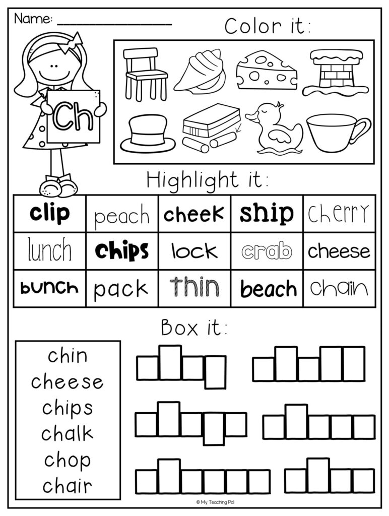 Digraph Worksheet Packet Ch Sh Th Wh Ph Phonics Worksheets Free Phonics Worksheets Blends Worksheets