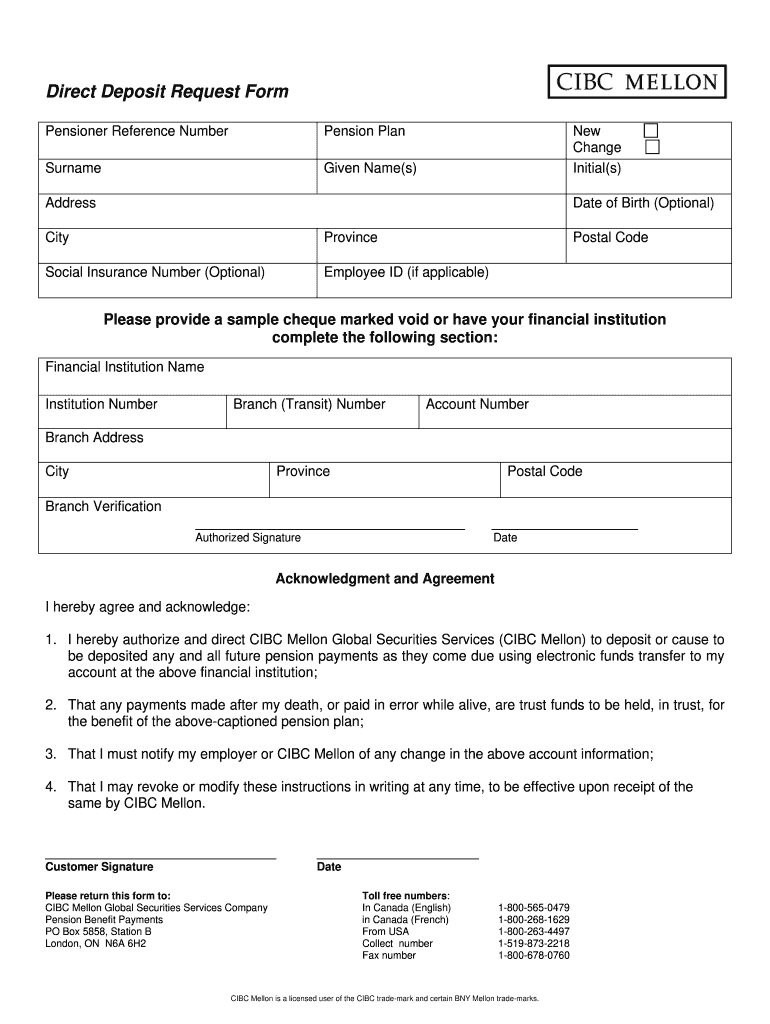 Direct Deposit Form Fill Online Printable Fillable Blank PdfFiller