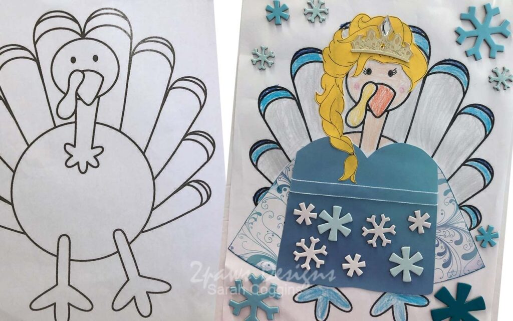 Disguise A Turkey Project Queen Elsa 2paws Designs