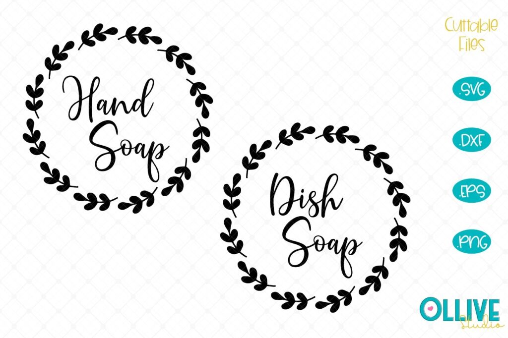 Dish Soap And Hand Soap Label SVG Cut File