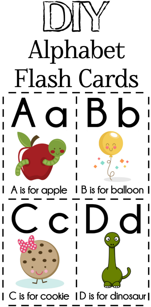 DIY Alphabet Flash Cards FREE Printable Abc Flashcards Printable Flash Cards Flash Cards Free