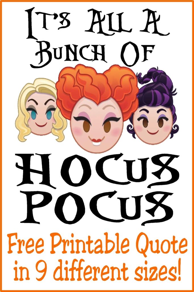 Hocus Pocus Printables Free
