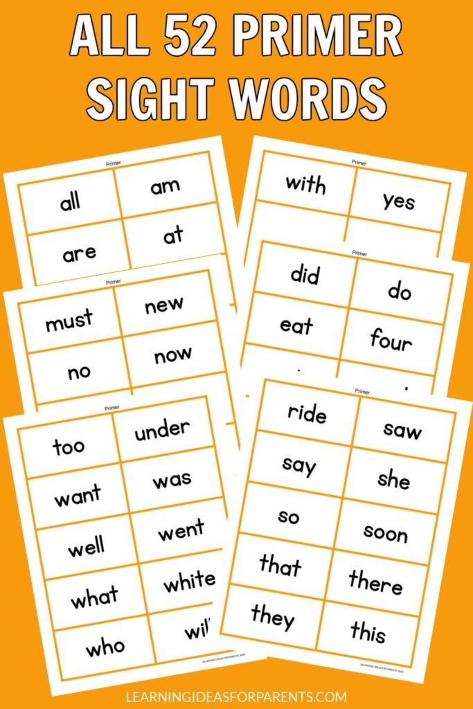 Free Printable Flash Cards Sight Words