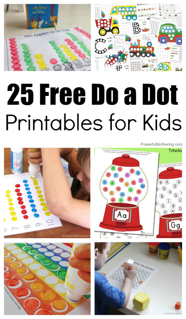 Dot Marker Printables For Kids To Play And Learn With