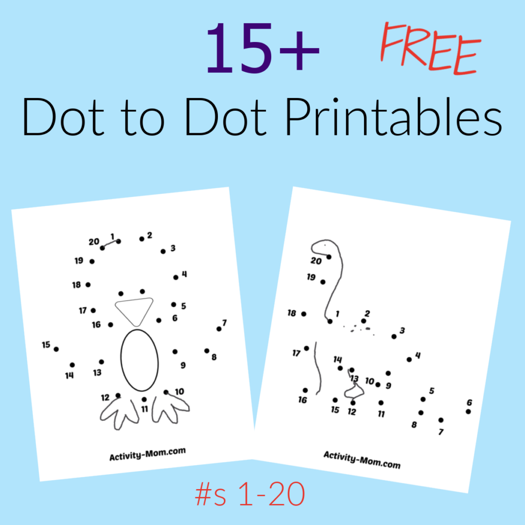 Dot To Dot Worksheets Numbers 1 To 20 free Printable The Activity Mom