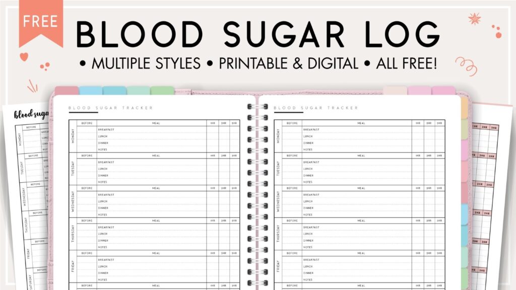 Download Free Printable Blood Sugar Log Chart PDF World Of Printables