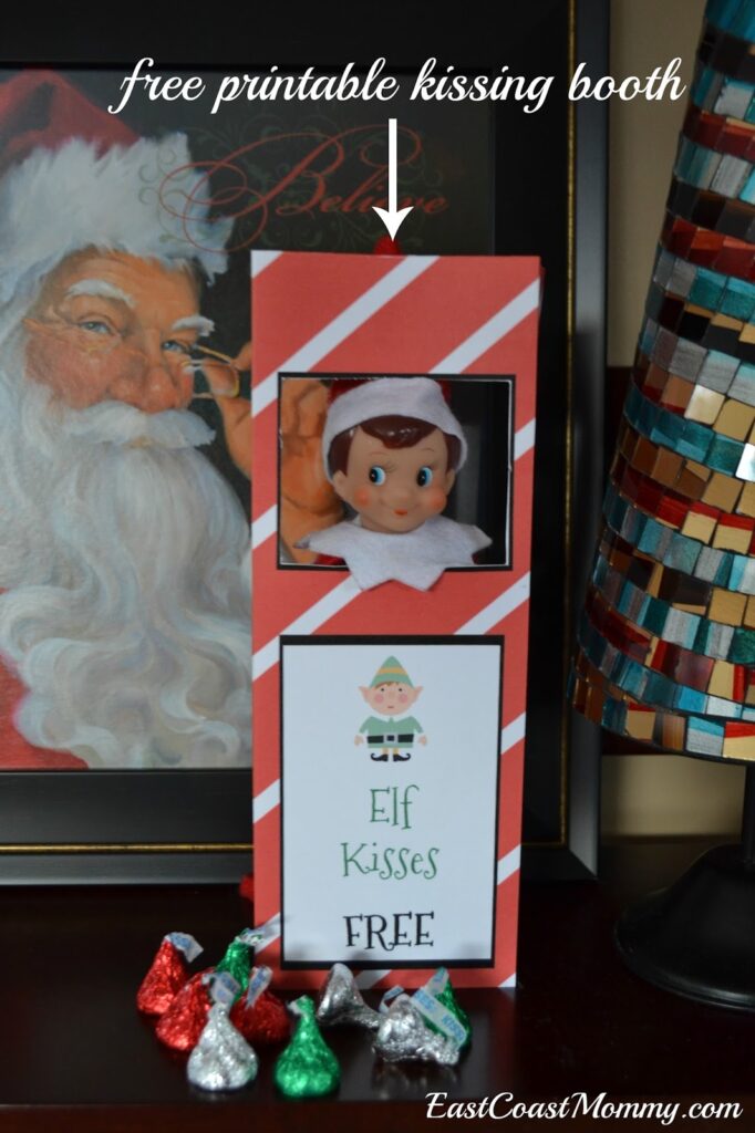 East Coast Mommy Elf On The Shelf Kissing Booth free Printable 