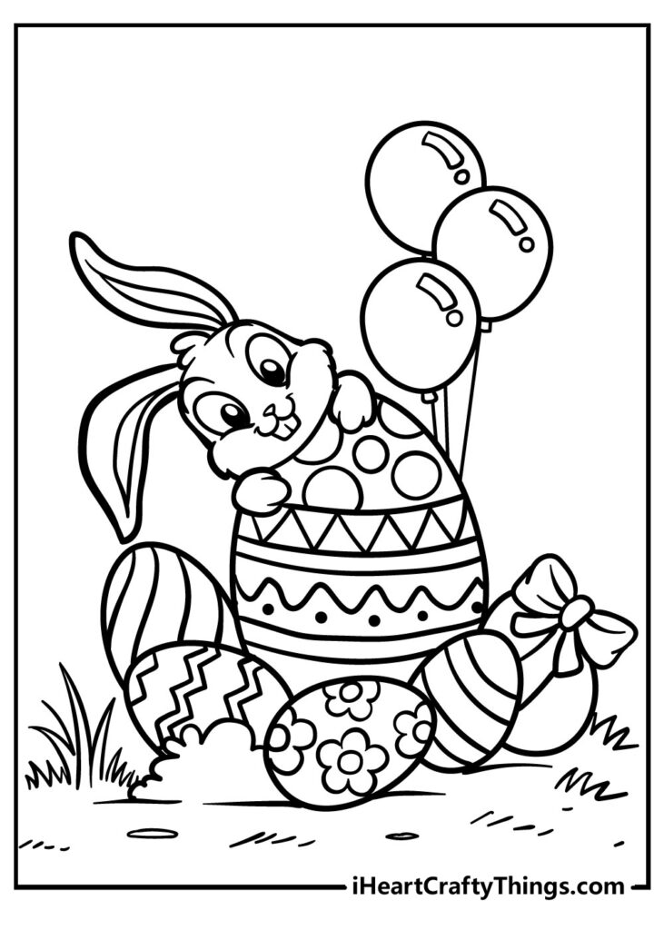 Free Printable Easter Bunny Colouring Pages