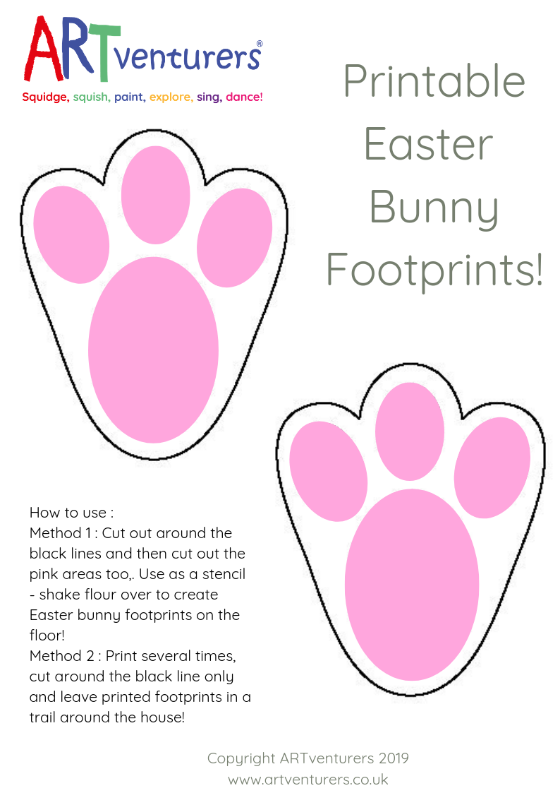 Free Printable Bunny Feet Template Free Printable Templates