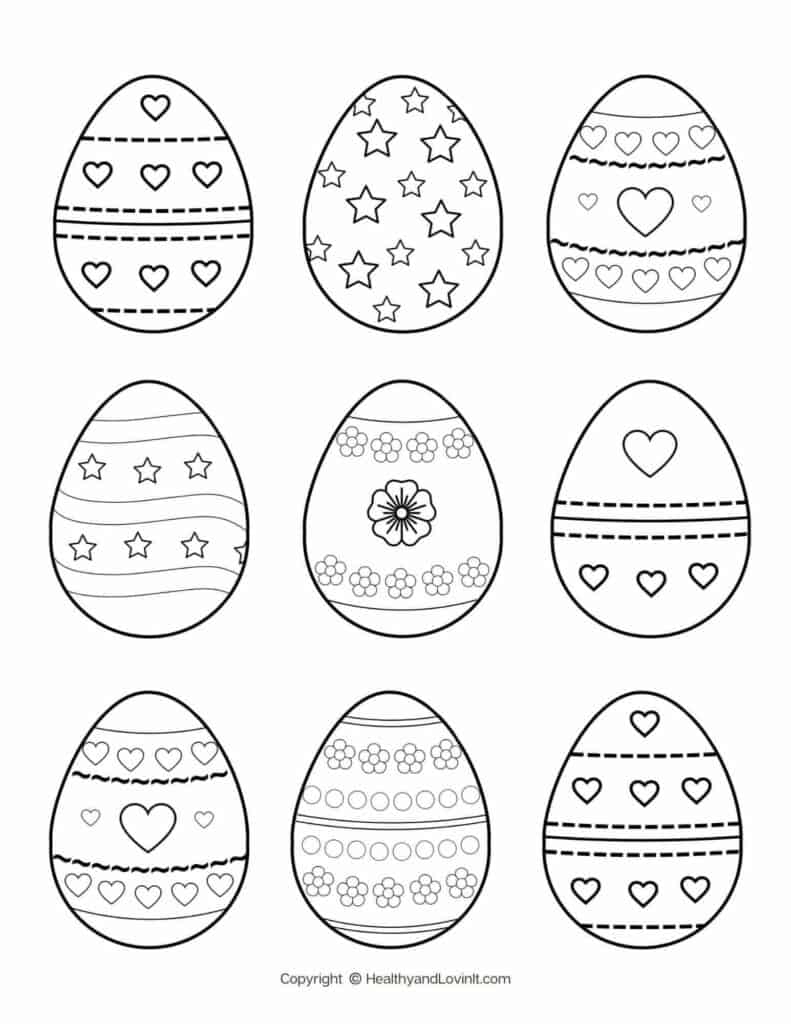 Easter Egg Coloring Pages And Templates Fun For Kids And Adults 