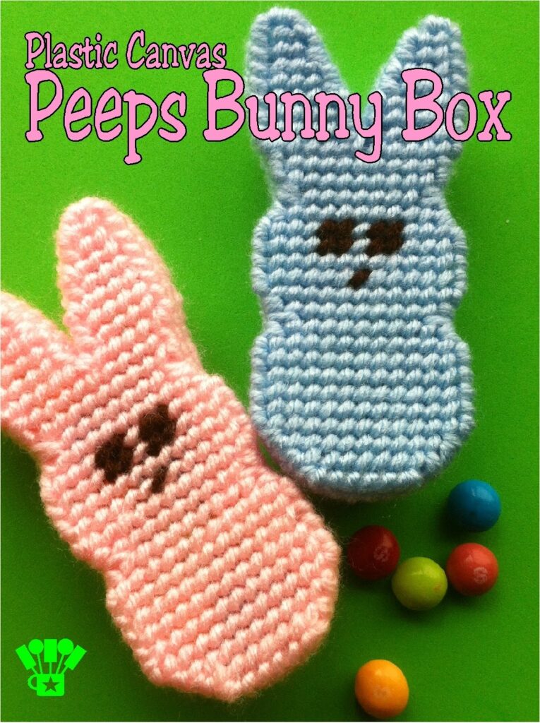 Easter Peeps Bunny Box Plastic Canvas Pattern DIY Party Mom