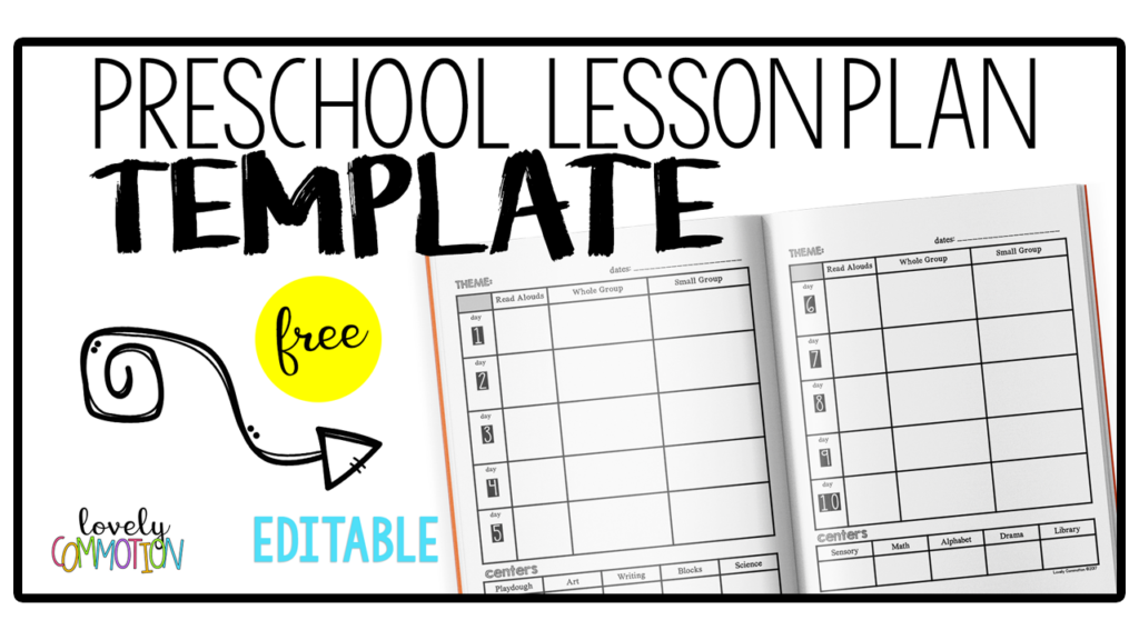 Easy and Free Preschool Lesson Plan Template