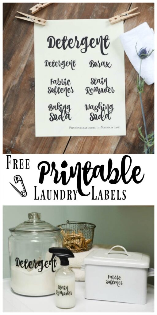 Easy Organization Free Printable Laundry Room Labels