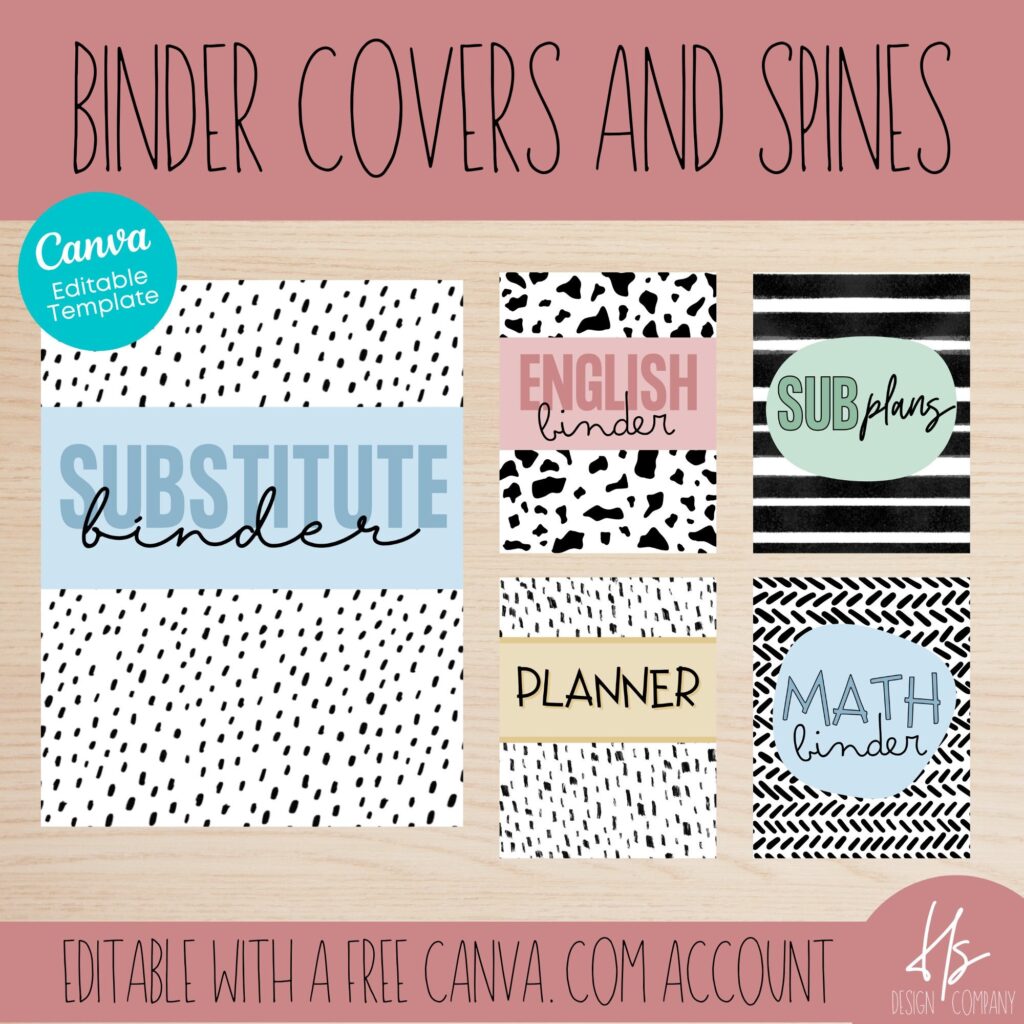 Downloadable Free Printable Binder Spines