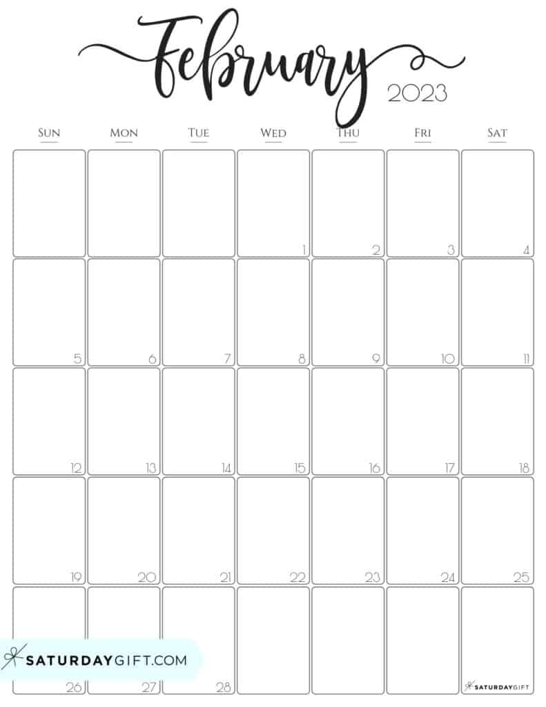 Printable Portrait Calendar 2023