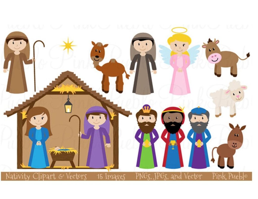 Elf On The Shelf Free Printable Props Nativity Clipart Nativity Scene Characters Nativity