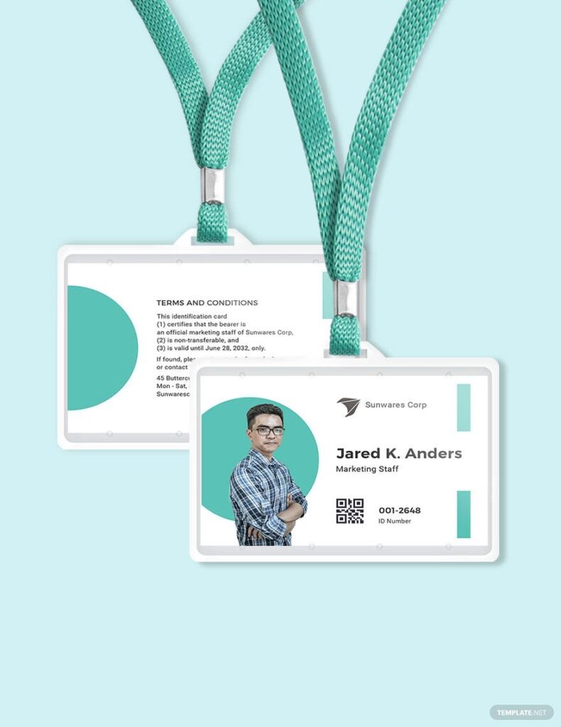 Employee Id Card Templates Design Free Download Template