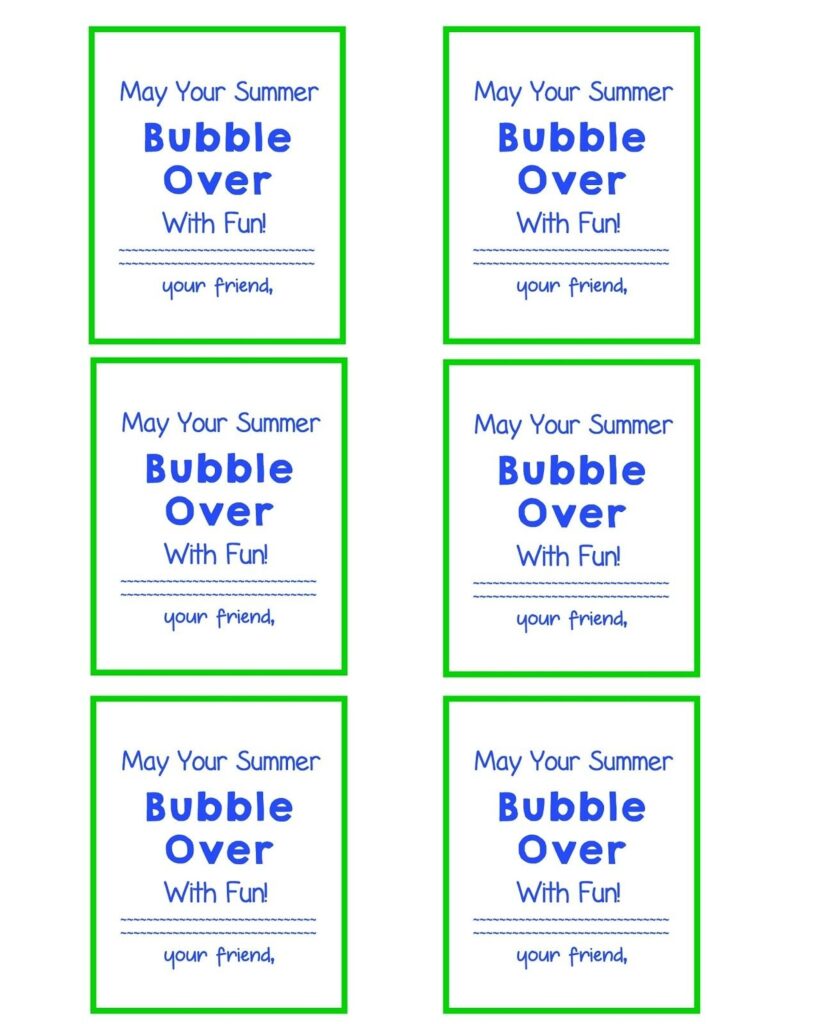 End Of School Year Gift Bubble Gift Tags And FREE Printable Student Gift Tags Bubble Gift End Of School Year