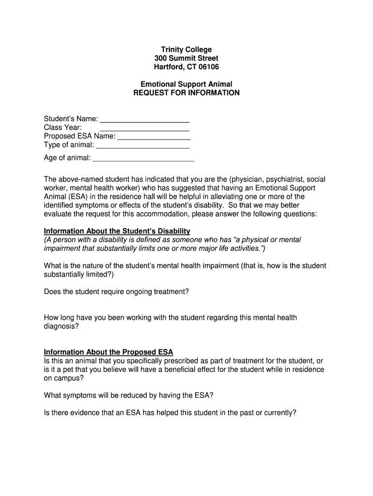 Esa Letter From Doctor Printable Fill Out Sign Online DocHub