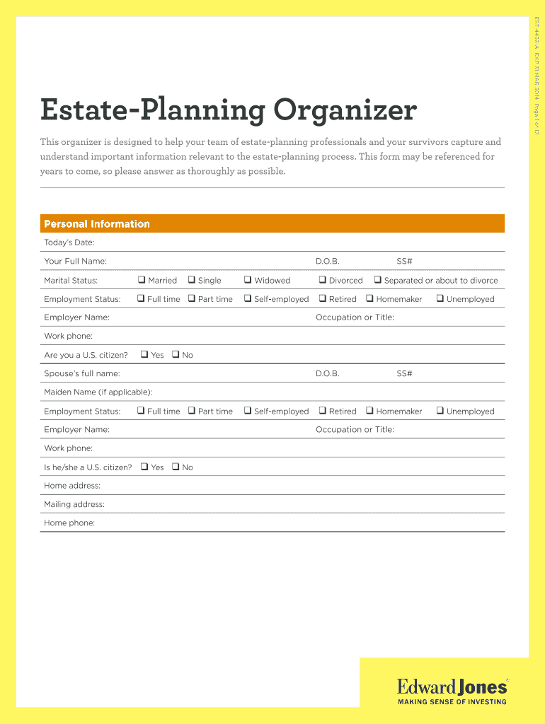 Estate Planning Organizer No Download Needed Fill Out Sign Online DocHub