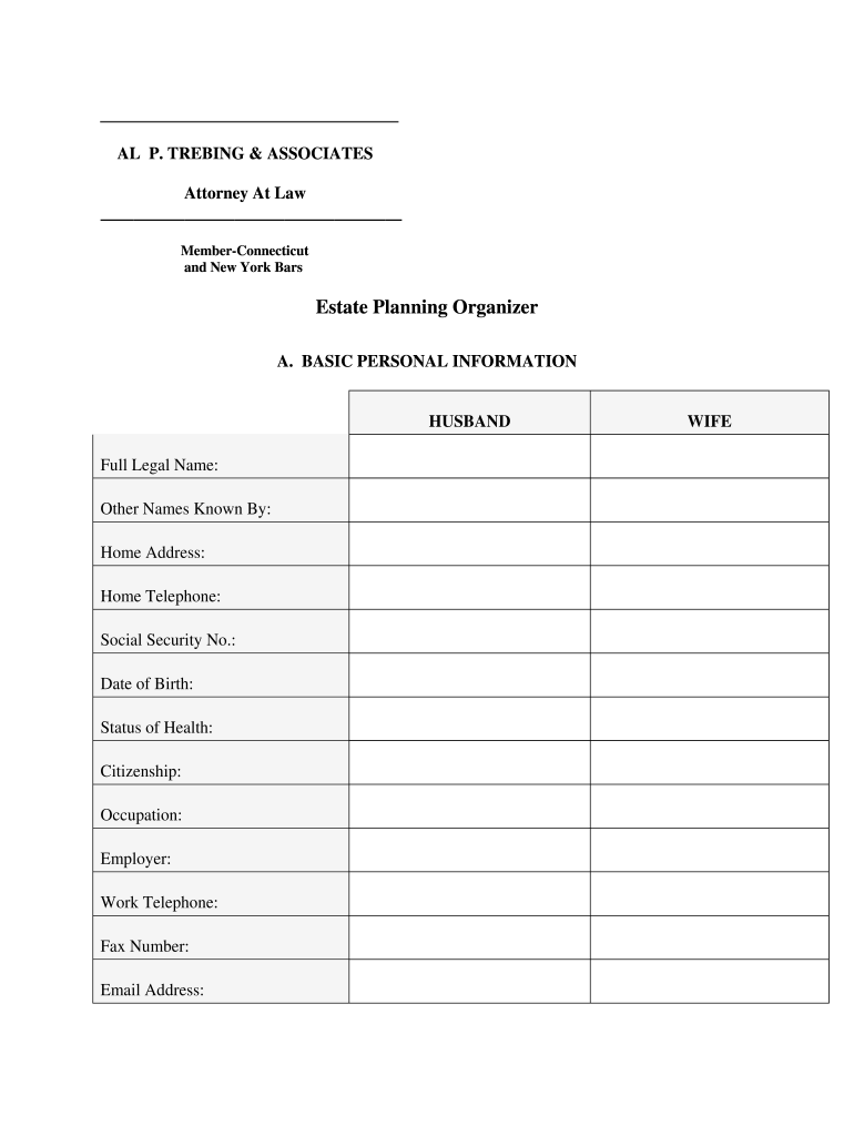 Estate Planning Organizer No No Download Needed Needed Fill Out Sign Online DocHub