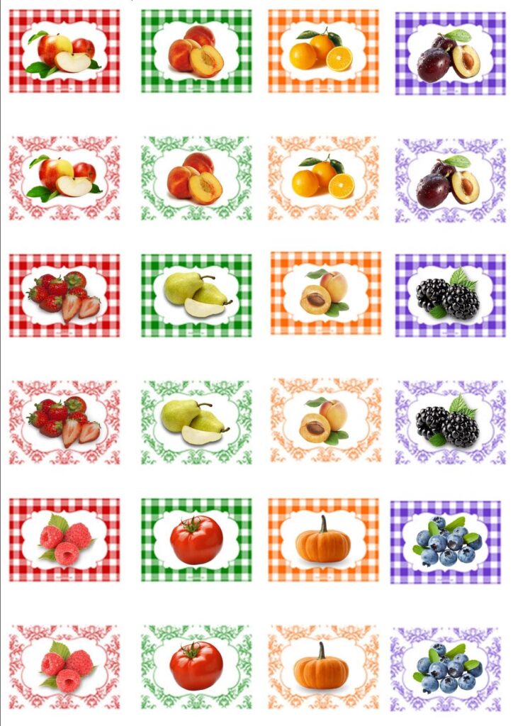 Free Printable Miniature Food Labels
