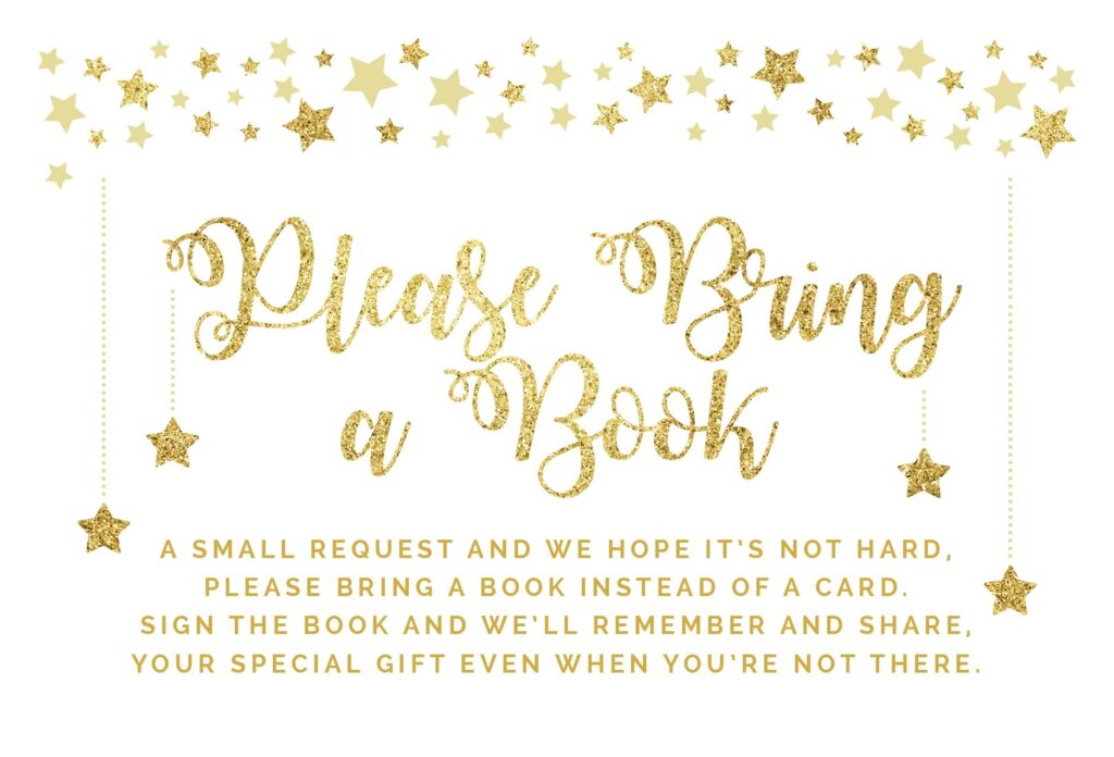 Bring A Book Instead Of A Card Free Printable