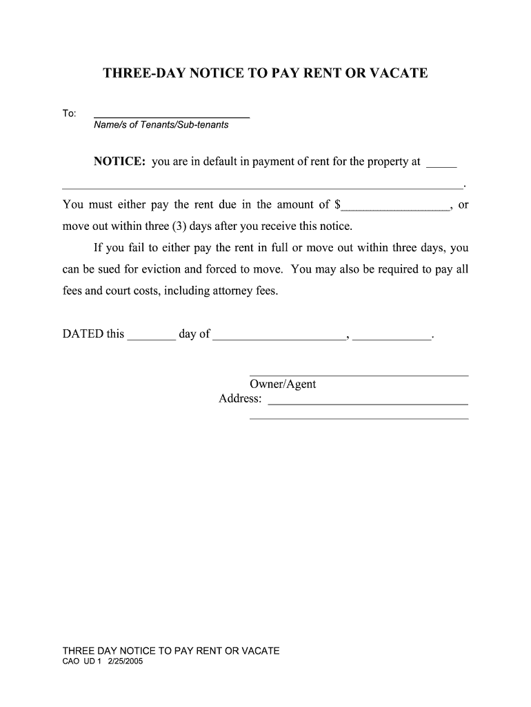 Eviction Notice Template Fill Out Sign Online DocHub
