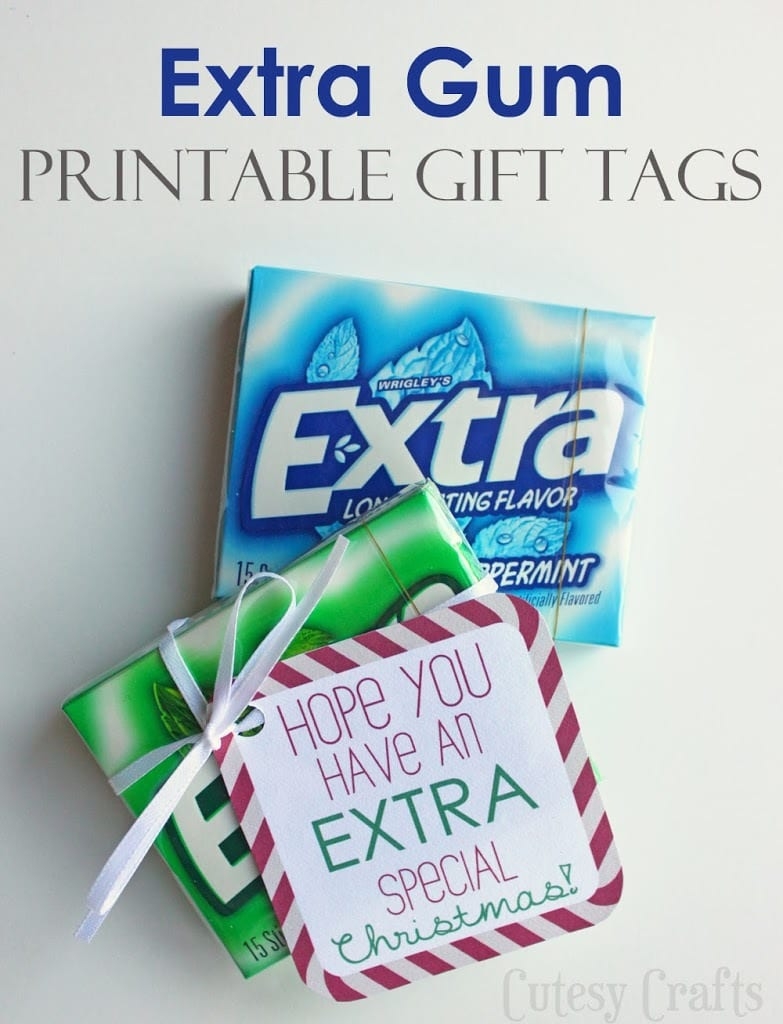 Extra Gum Printable Gift Tags For Christmas Cutesy Crafts