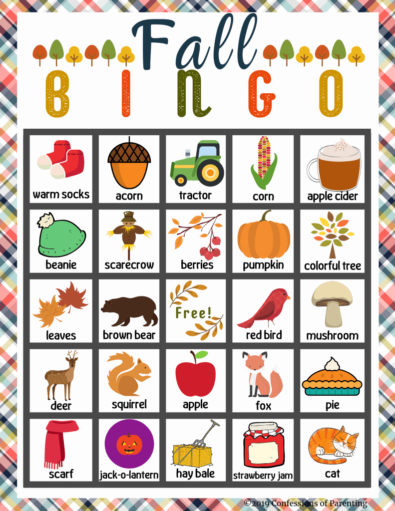 Fall Bingo Free Printable Bingo For Kids Bingo Games For Kids Free Games For Kids