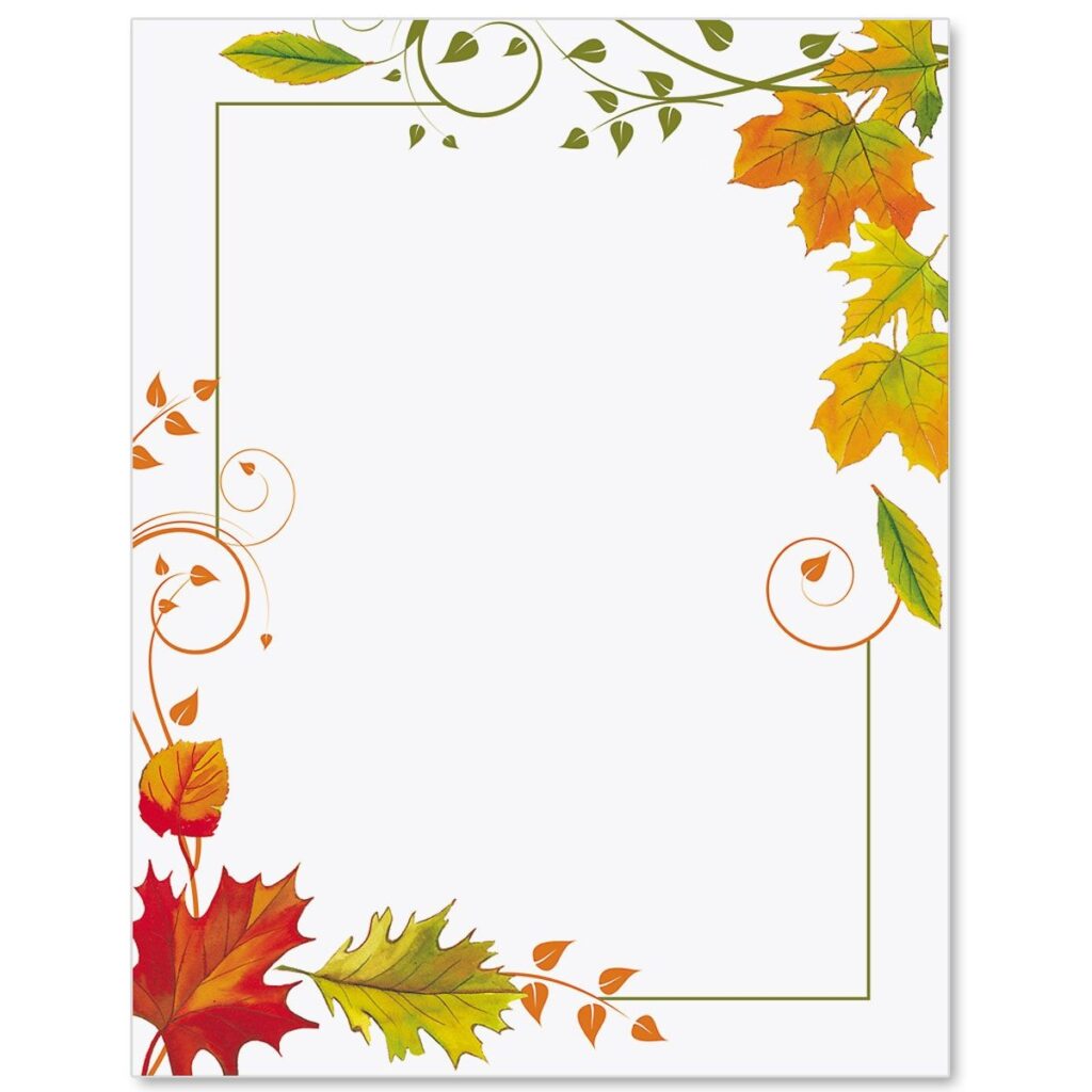 Fall Freshness Border Papers PaperDirect s Borders For Paper Fall Borders Clip Art Borders