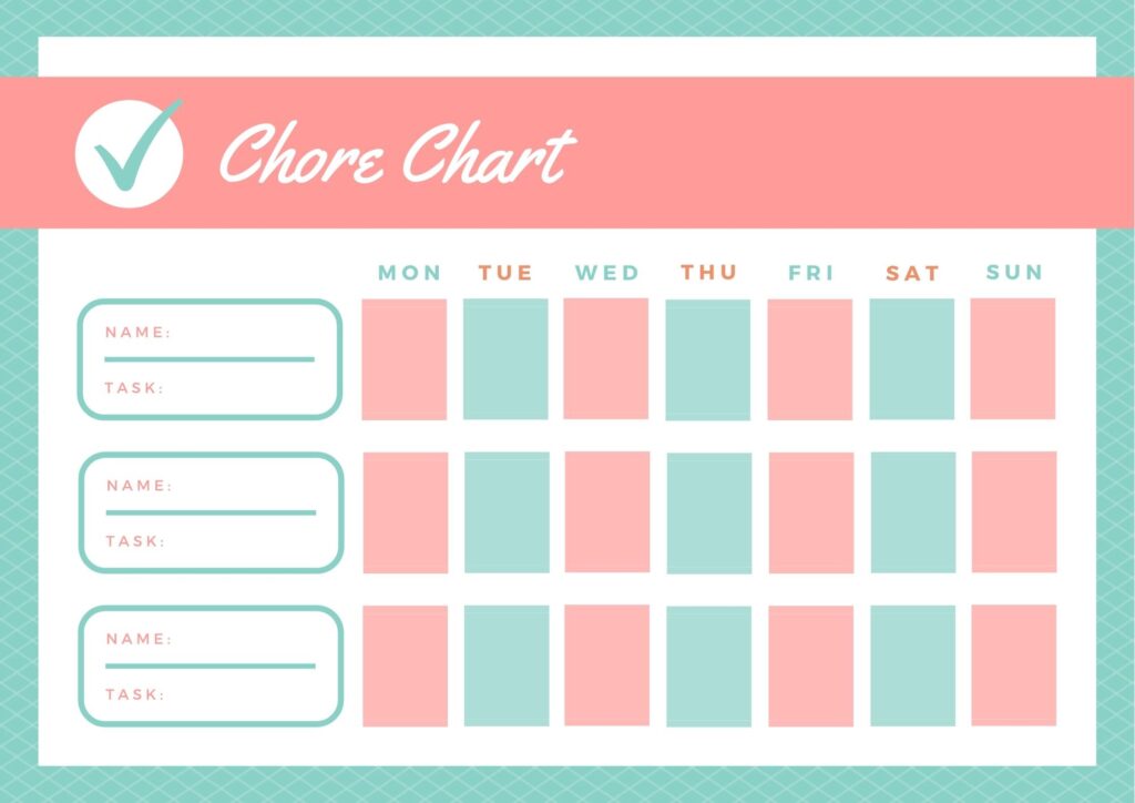 Family Chore Charts Free Printable My Uncommon Slice Of Suburbia