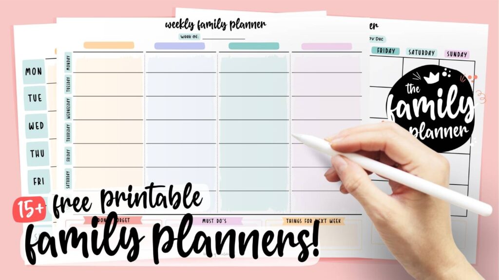 Free Printable Family Weekly Planner