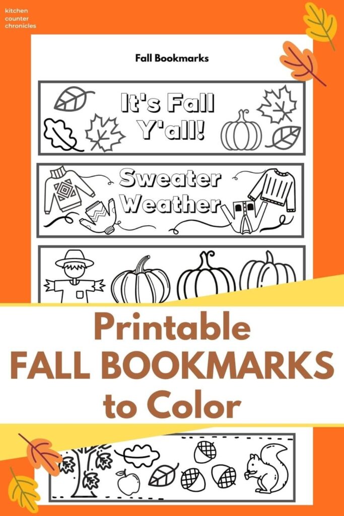 Free Printable Fall Bookmarks