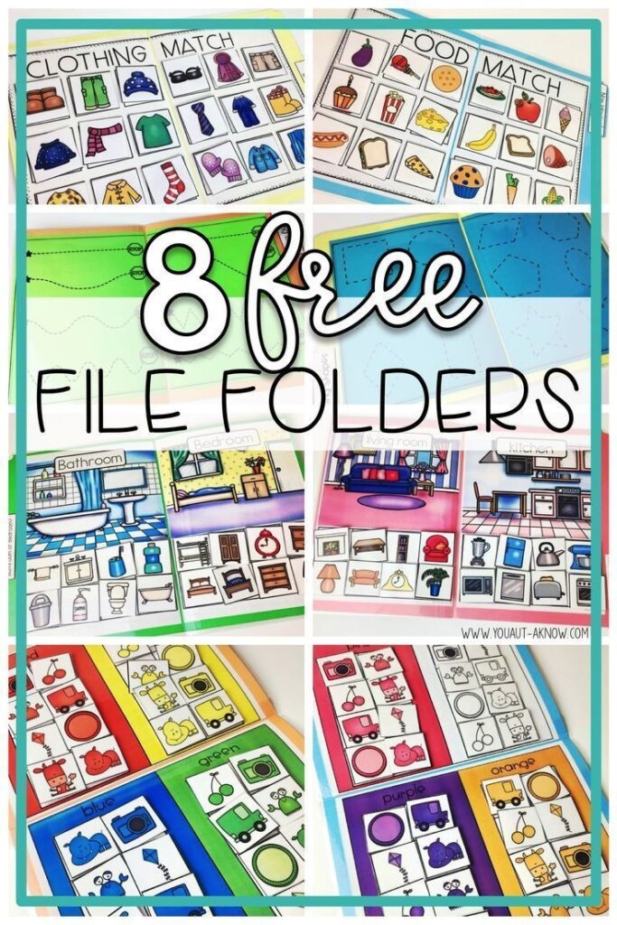File Folder Freebies You Aut A Know Special Education Classroom File Folder Activities Autism Classroom