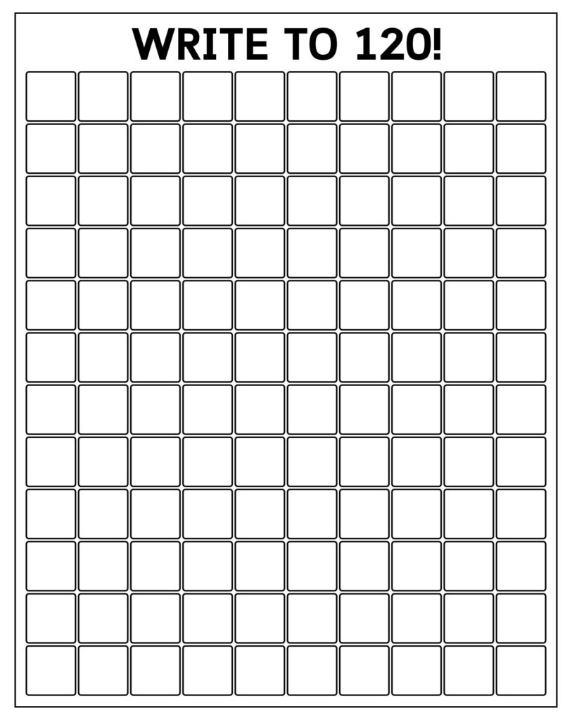 Fill In The Blank 120 Chart Printable 120 Chart 120 Chart Printable Tools For Teaching