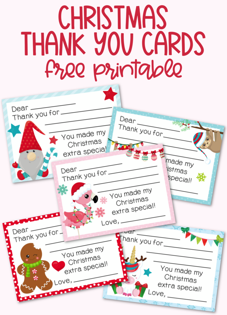 Christmas Thank You Cards Free Printable - Free Printable Templates