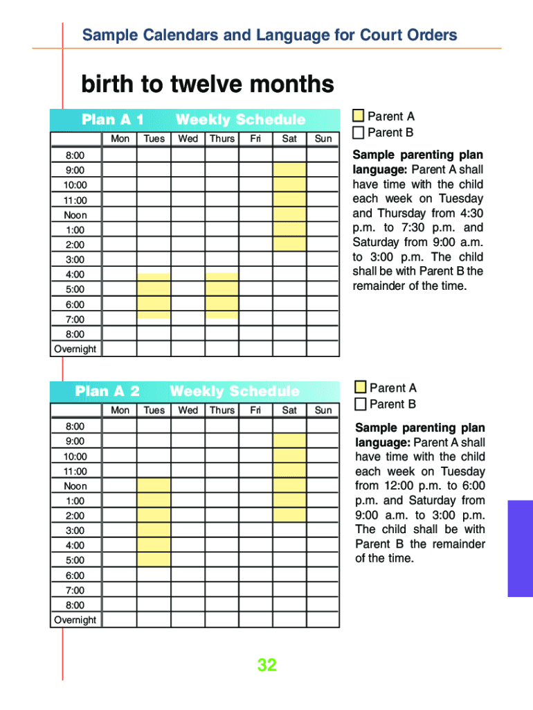 Fillable Custody Calendar Fill Online Printable Fillable Blank PdfFiller