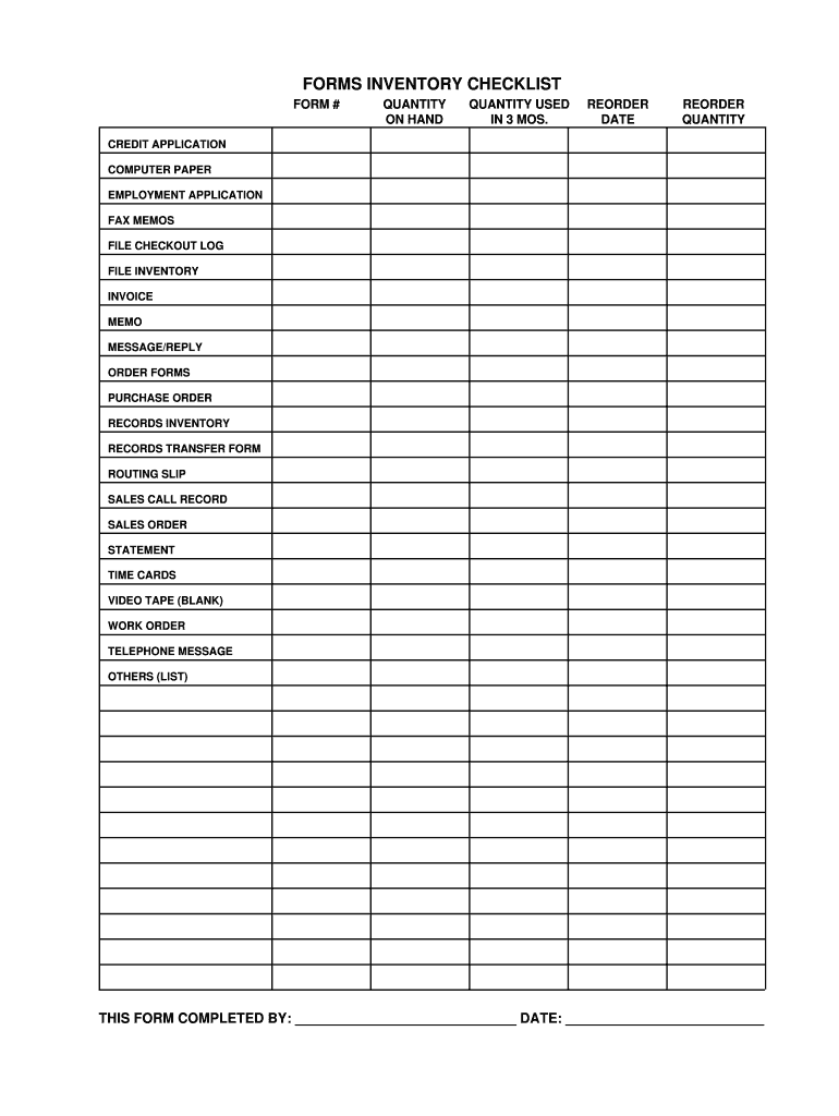 Fillable Inventory Sheet Fill Online Printable Fillable Blank PdfFiller