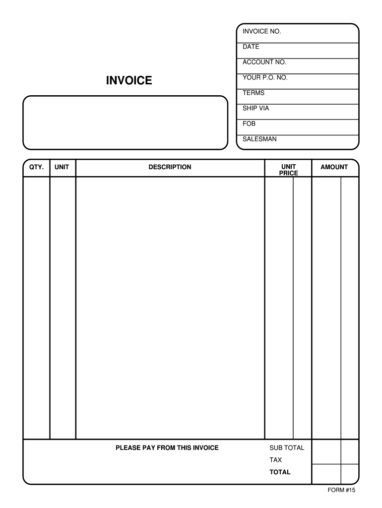 Fillable Invoice Fill Out Sign Online DocHub