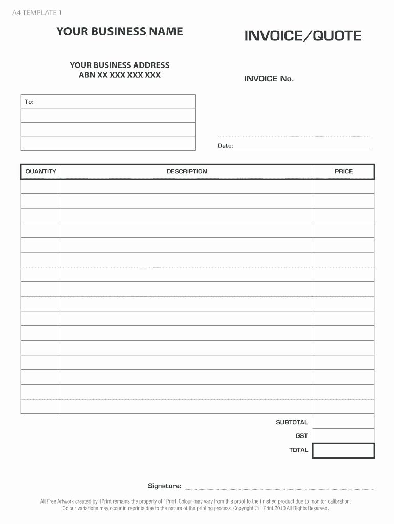 Fillable Invoice Template Pdf Lovely Invoice Form Blank With Regard To Fillable Invoice Template Pdf Invoice Template Business Template Templates